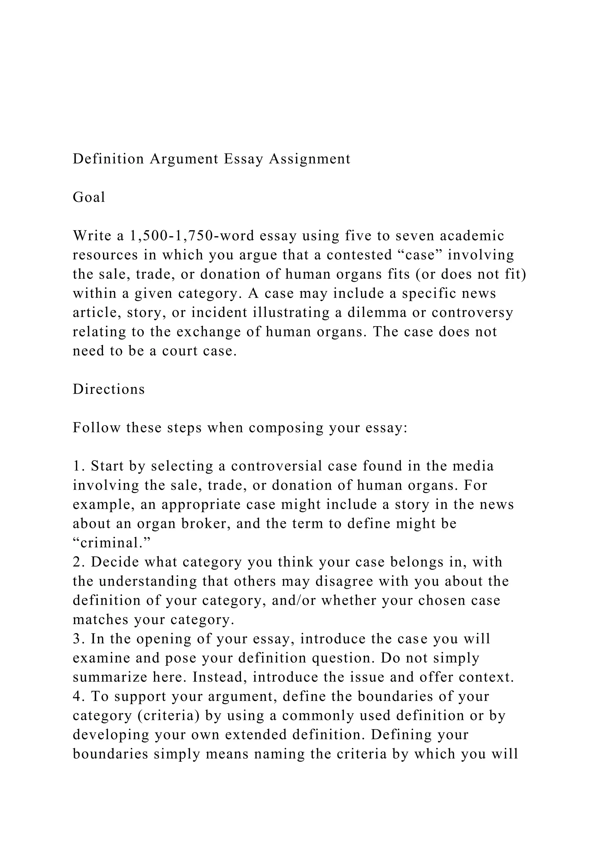 Definition Argument Essay AssignmentGoal Write a 1,500.docx