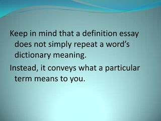 Definition Essay