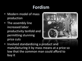 Fordism Example Definition history I/O Psychology | PPTX