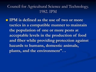 Ipm Level IPM -Definition | PPT