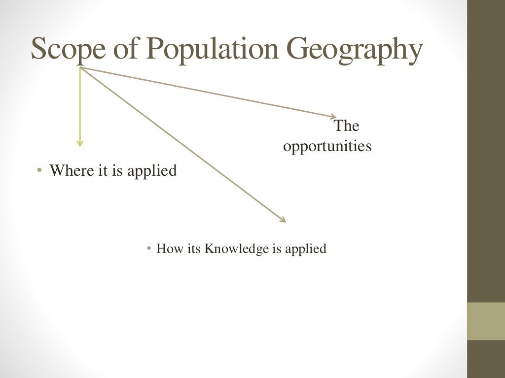 Definition, nature and scope of population geography