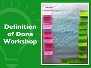 Deﬁnition
of Done
Workshop
 