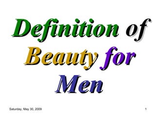 Definition  of  Beauty  for  Men by Captain 