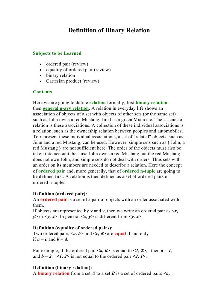 Binary agreement definition