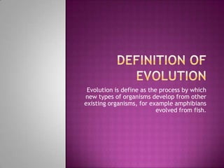 evolution tendency definition