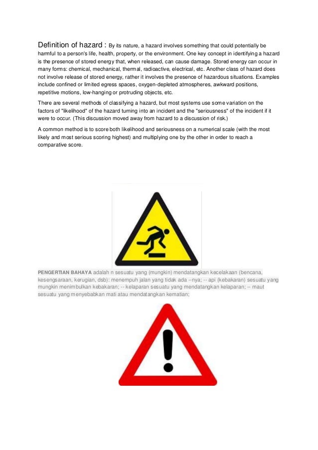 Definition of hazard