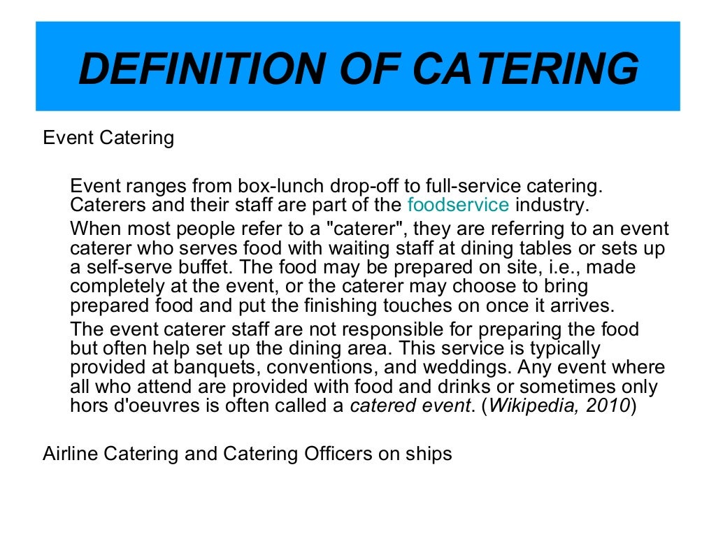 Definition of hospitality