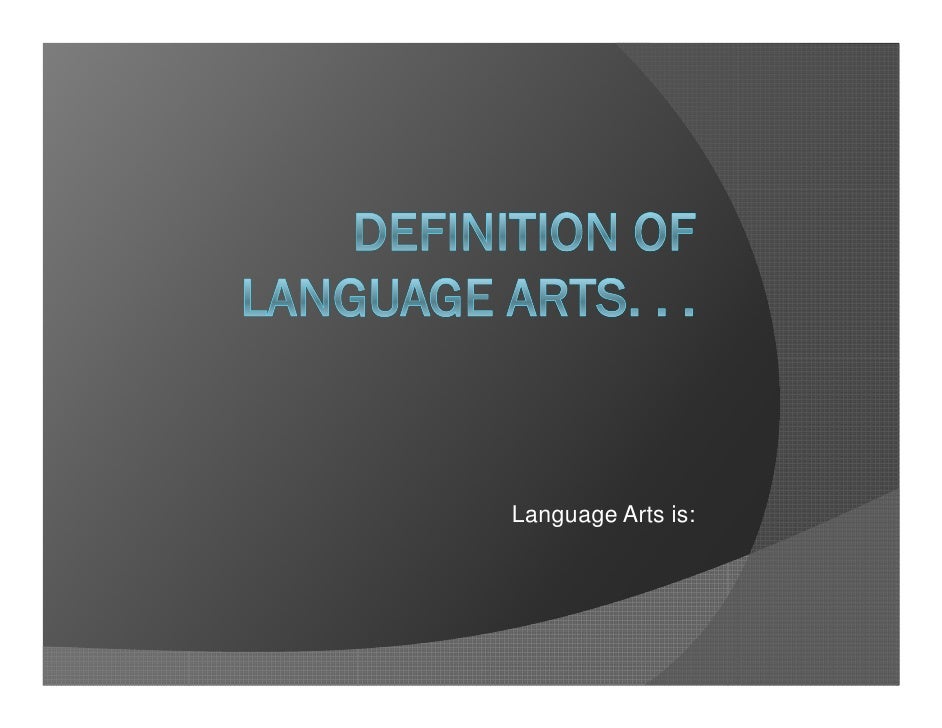 definition of language arts