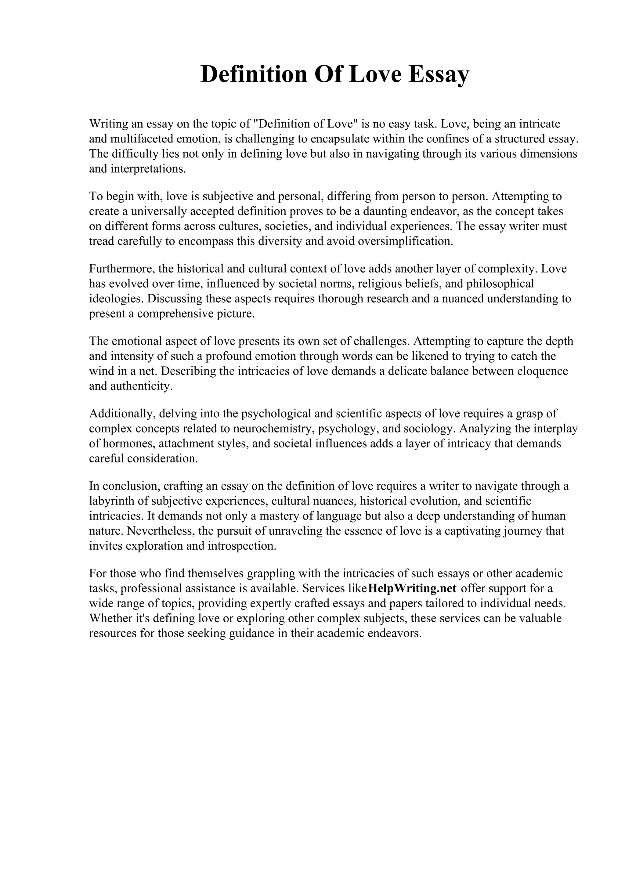 Definition Of Love Essay.pdf