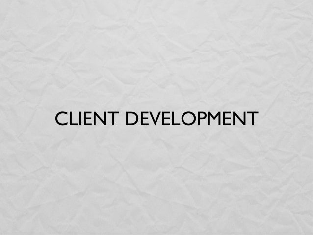 whats the difference between marketing business client development