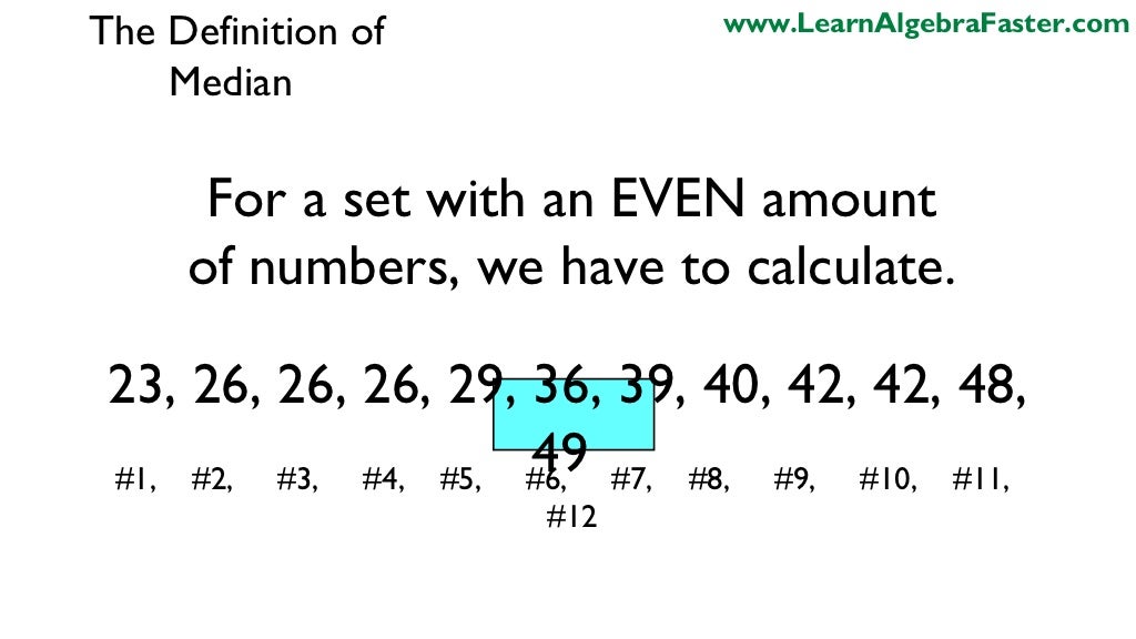 Definition of Median