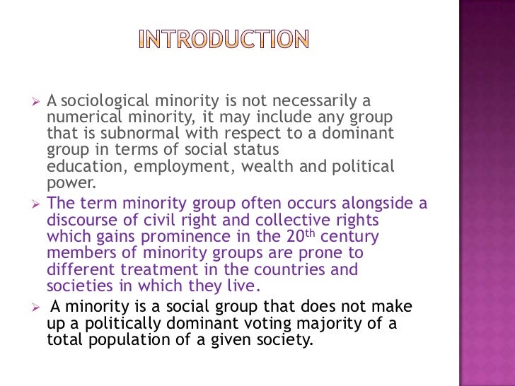 what does the word minority mean