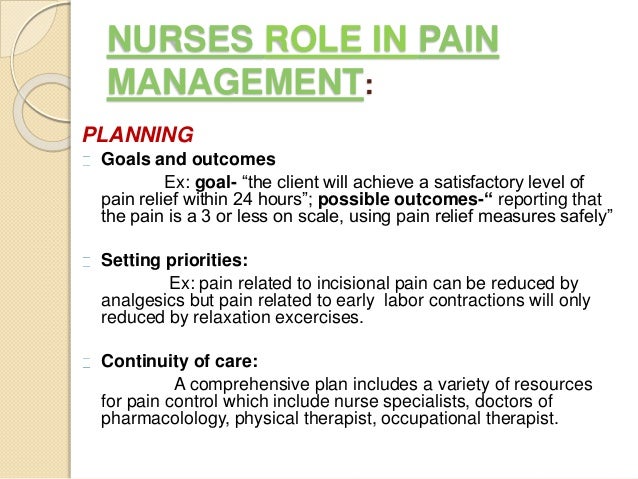 nursing research articles on pain management