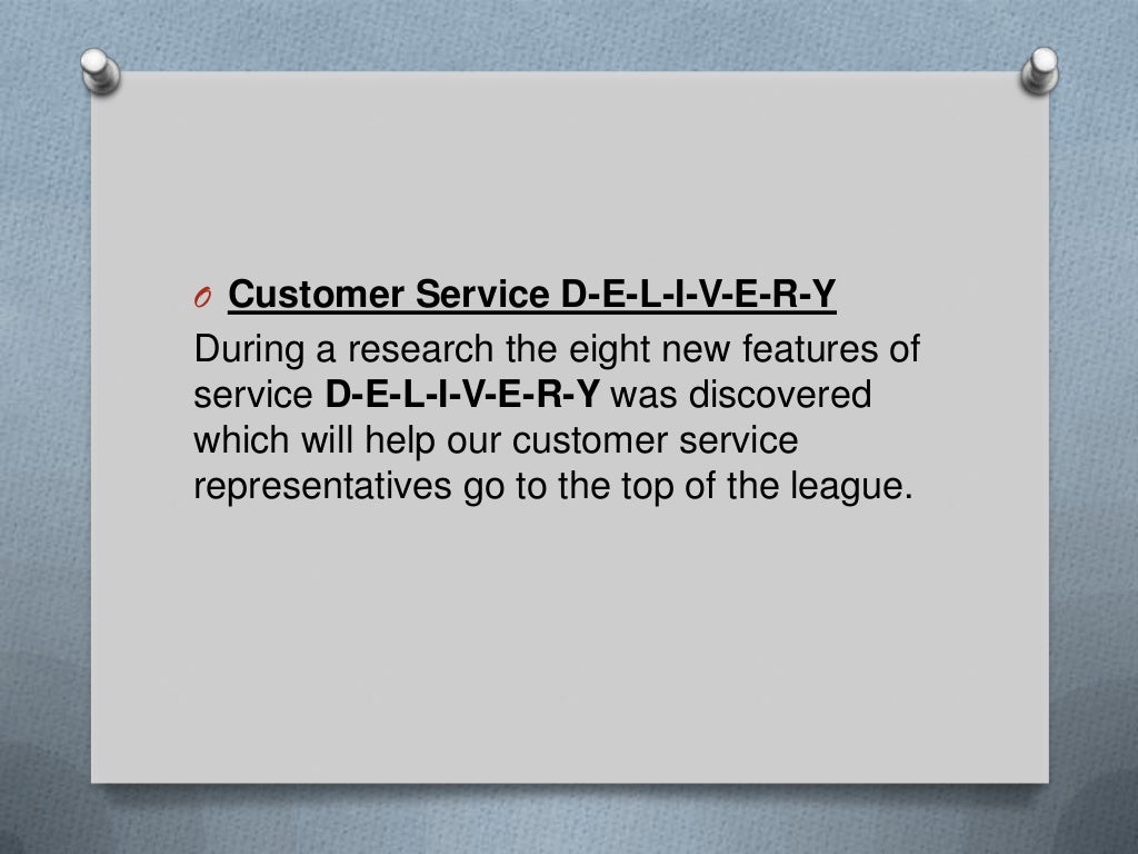 Definition of service delivery