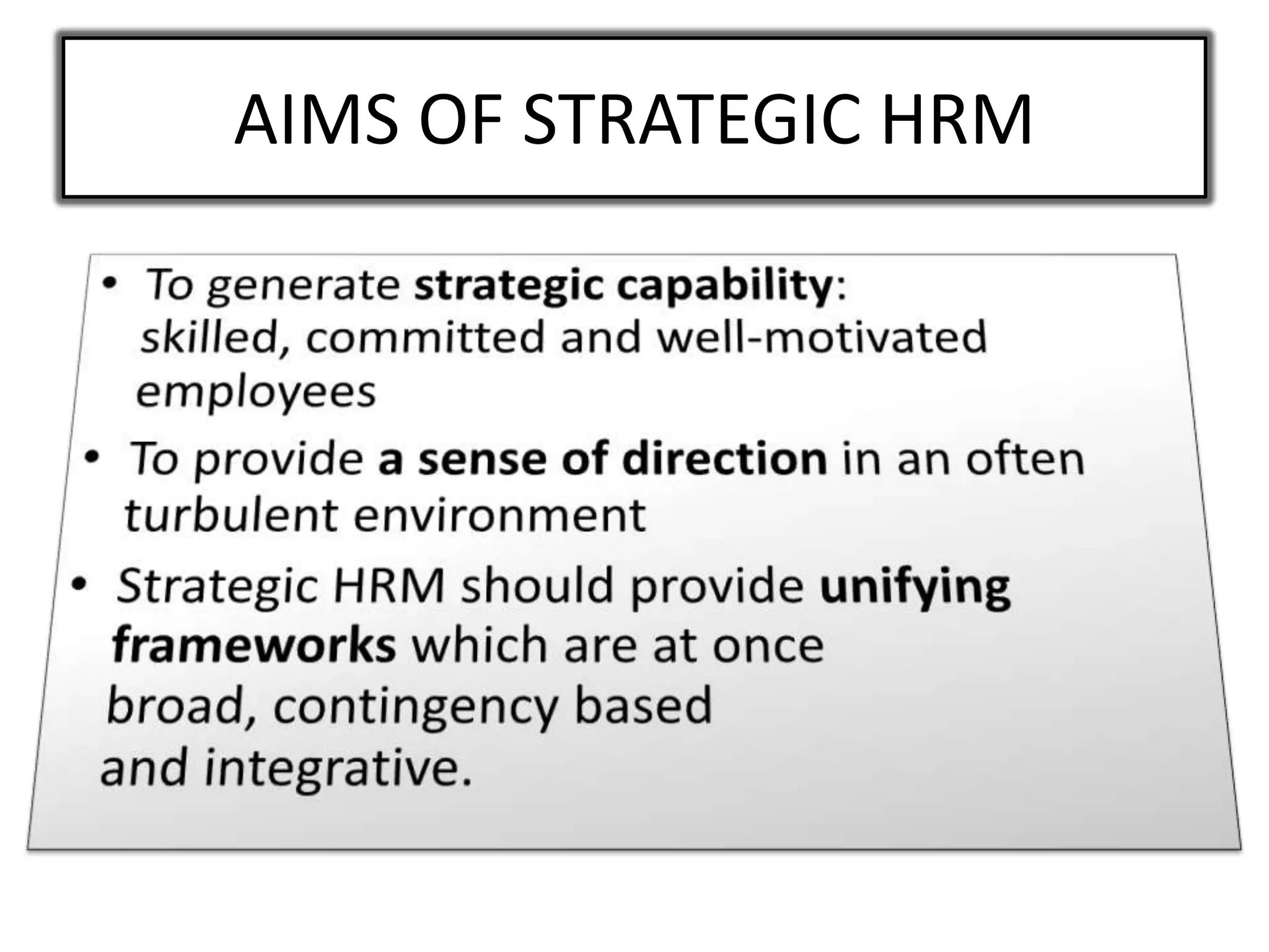 Definition of shrm ( Strategic Human Resource Management) PPT
