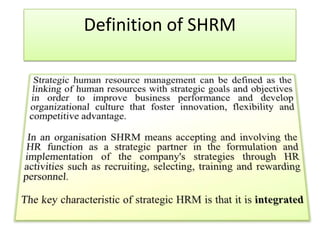 Definition of SHRM
 