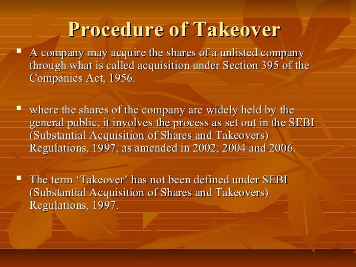 Definition of takeover