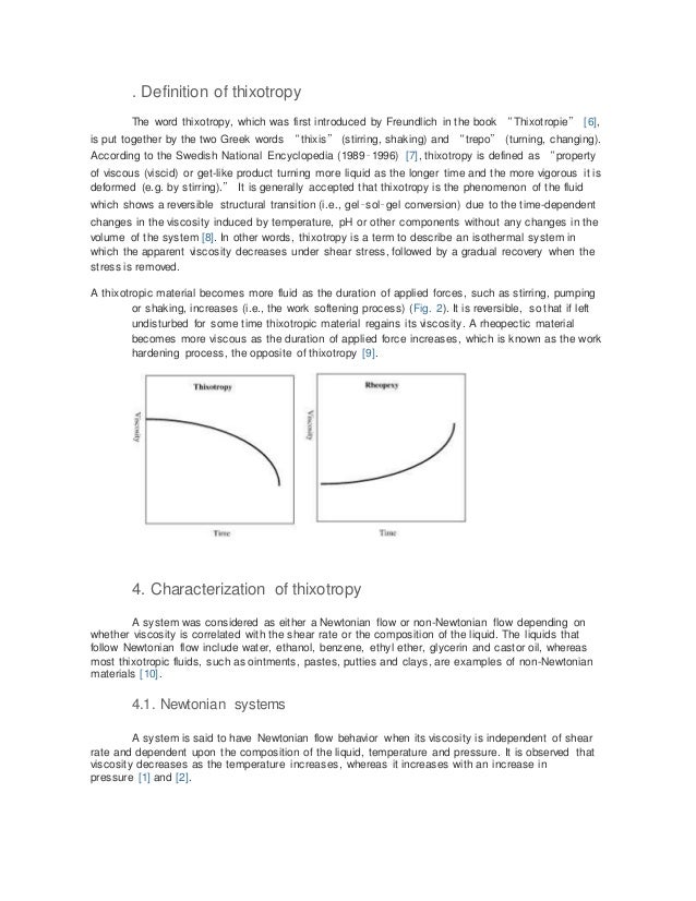 Definition of thixotropy