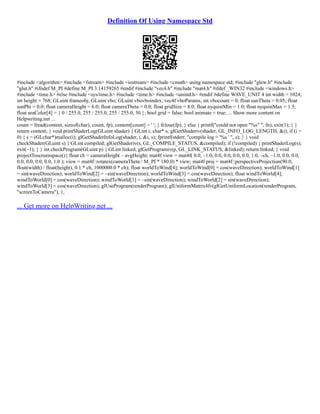 Definition Of Using Namespace Std | PDF
