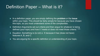 Definition paper | PPTX | Education