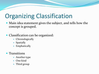 Classification Definition