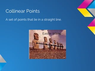 Collinear Points
A set of points that lie in a straight line.
Easter Island
 