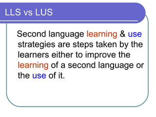Lls Language Line Definitions of Language Learning Strategies | PPT