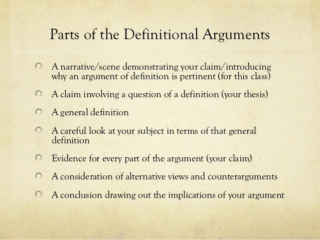 argumentative claim definition