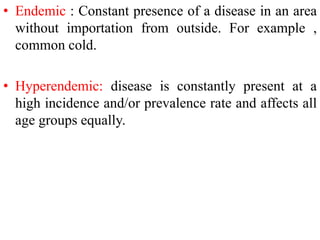 Definitions, Infectious disease epidemiology