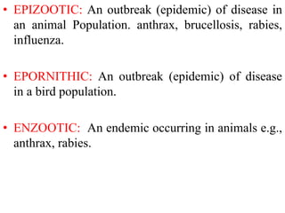 Definitions, Infectious disease epidemiology