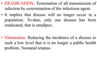 Definitions, Infectious disease epidemiology