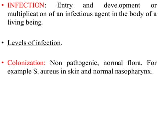 Definitions, Infectious disease epidemiology