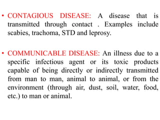 Definitions, Infectious disease epidemiology