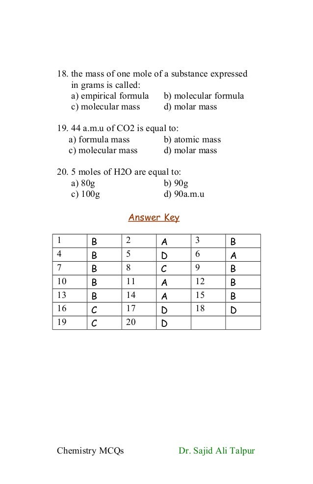 Definitions and mcqs of ninth class chemistry (chemical combinations)