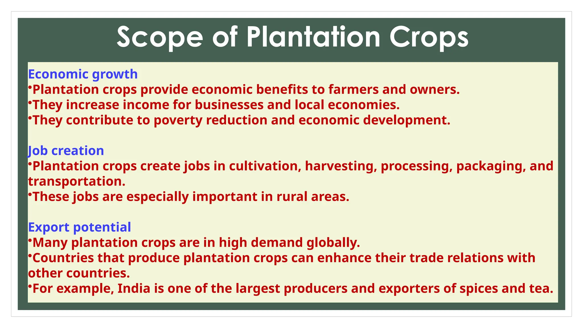 Definition, Scope and Importance of Plantation Crops.pptx