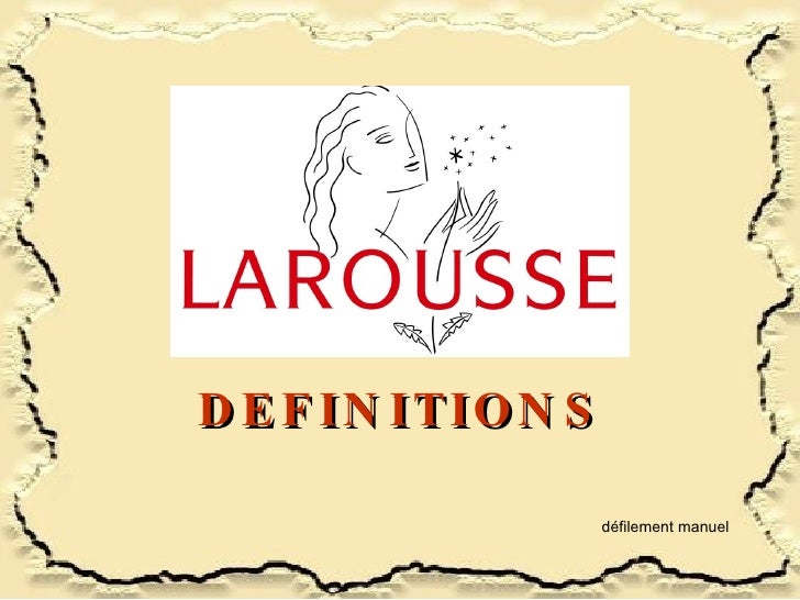 presentation definition larousse