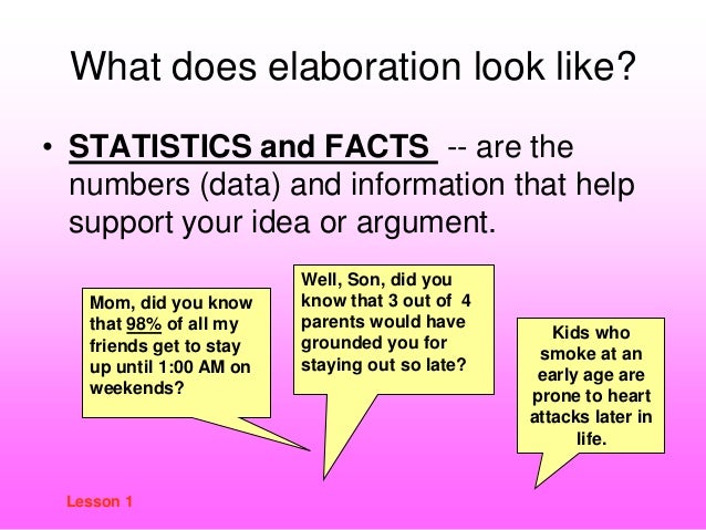 Elaboration in writing examples image
