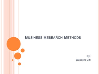 BUSINESS RESEARCH METHODS
By:
Waseem Gill
 