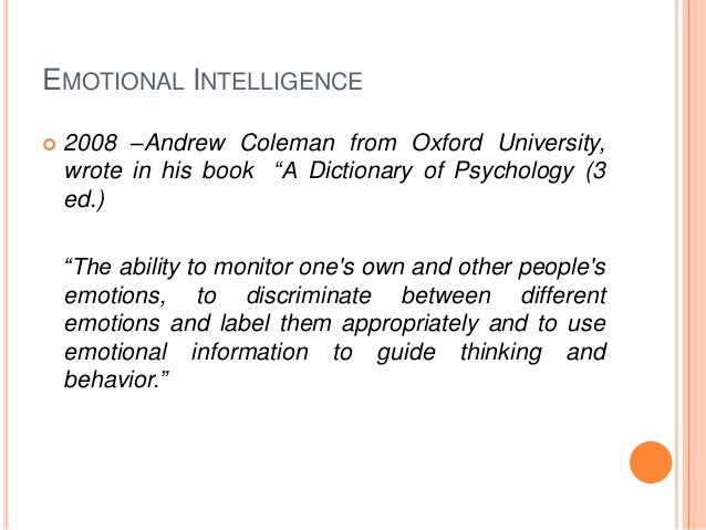 Emotional Intelligence Definition Oxford English Dictionary