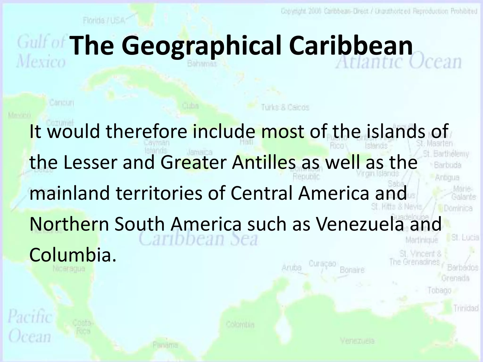 Definitions of the caribbean PPTX