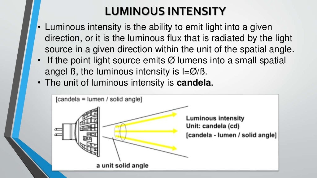 Definitions related to illumination