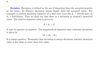 Definitions related to measurements | PPT