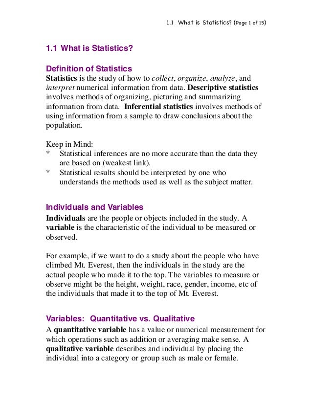 Definition Statistics Unknown