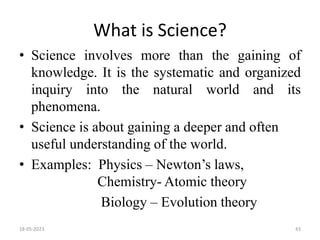 What Defines Science (Definition, tyoes of research, invention, innovation and reseaarch).pptx