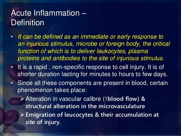 Definition, types & vascular events of inflammation