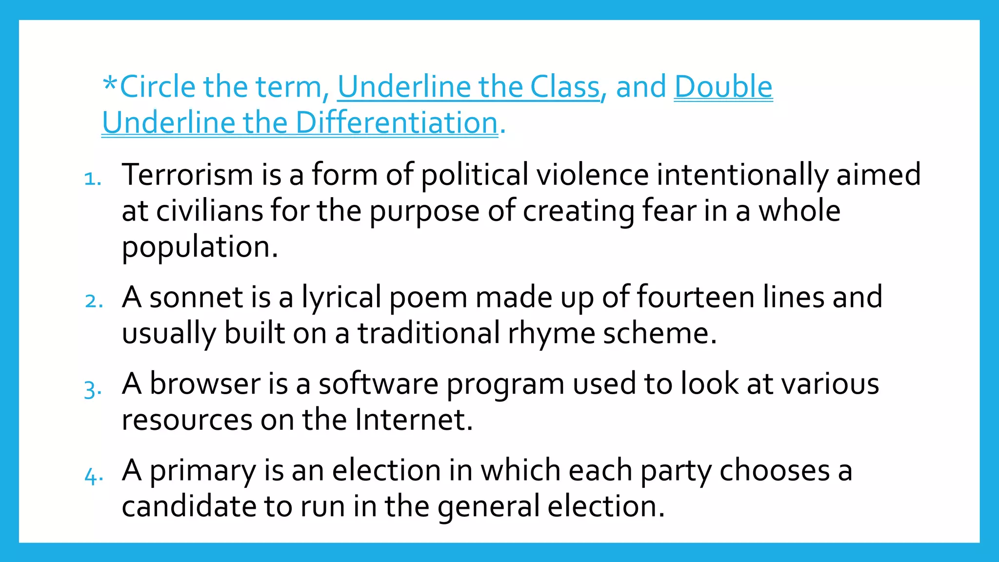 Definition Writing PPT