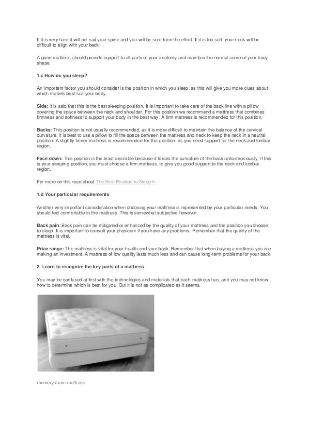 Definitive guide to buying the right mattress