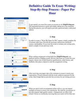 Definitive Guide To Essay Writing Step-By-Step Process - Paper Per Hour ...