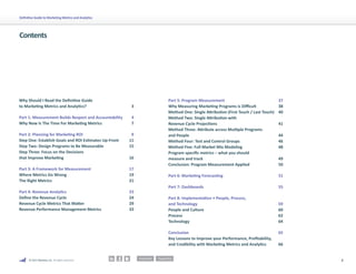 Definitive guide to marketing metrics and marketing analytics | PDF