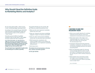 Definitive guide to marketing metrics and marketing analytics | PDF